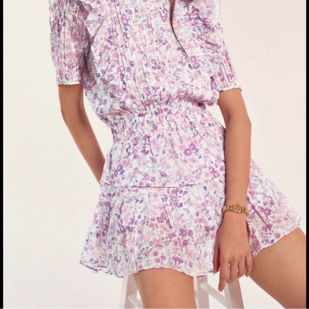 Love shack fancy Floral Purple Dress